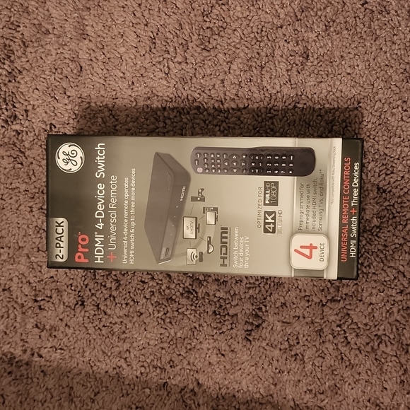 GE hdmi device switch and remote - Picture 1 of 4